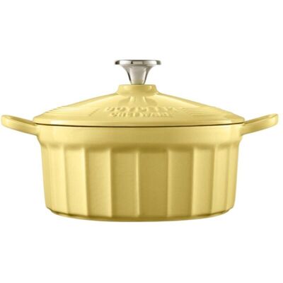 OEM Batería De Cocina De Hierro Fundido Esmaltado Buydeem De 2,9 L, Modelo Cp521, Color Amarillo Suave OEM Batería De Cocina De Hierro Fundido Esmaltado Buydeem De 2,9 L, Modelo Cp521, Color Amarillo Suave
