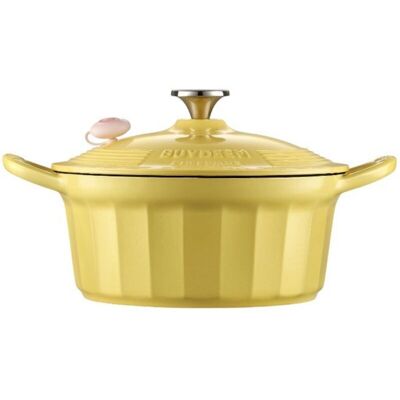 OEM Batería De Cocina De Hierro Fundido Esmaltado Buydeem De 3,9 L, Modelo Cp551, Color Amarillo Suave OEM Batería De Cocina De Hierro Fundido Esmaltado Buydeem De 3,9 L, Modelo Cp551, Color Amarillo Suave