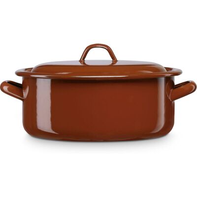 Briebe Cazuela de Acero esmaltado - 26cm, 5,5L, Compatible con inducción - Estilo vintage Briebe Cazuela de Acero esmaltado - 26cm, 5,5L, Compatible con inducción - Estilo vintage