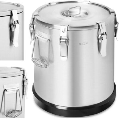 Contenedor Isotérmico De Acero Inoxidable - 22 L Royal Catering Base De Goma Contenedor Isotérmico De Acero Inoxidable - 22 L Royal Catering Base De Goma