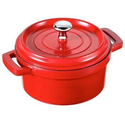 Lacor - Cacerola Con Tapa Aluminio Fundido Rojo 1.3l 16 Cm X 7 Cm Cacerola Pequeña Con Tapa Lacor - Cacerola Con Tapa Aluminio Fundido Rojo 1.3l 16 Cm X 7 Cm Cacerola Pequeña Con Tapa