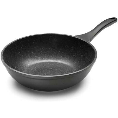 Wok Eco Piedra De Aluminio 28 Cm - Negro Lacor Wok Eco Piedra De Aluminio 28 Cm - Negro Lacor