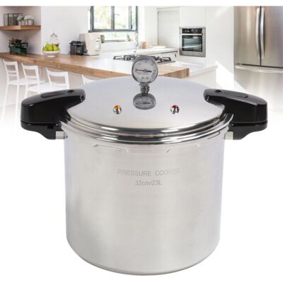 OEM Olla A Presión Alépée De Aluminio De 23 Litros Con Manómetro, Alta Capacidad, Apta Para Cocinas De Inducción Y Gas, Amplia Superficie De Cocción. OEM Olla A Presión Alépée De Aluminio De 23 Litros Con Manómetro, Alta Capacidad, Apta Para Cocinas De Inducción Y Gas, Amplia Superficie De Cocción.