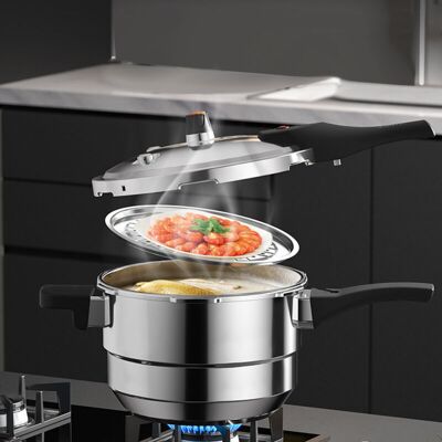 OEM Olla A Presión De Acero Inoxidable De 8 Litros Con Recipiente Interior Para Una Cocción Rápida Y Segura, Apta Para Cocinas De Inducción Y Gas. OEM Olla A Presión De Acero Inoxidable De 8 Litros Con Recipiente Interior Para Una Cocción Rápida Y Segura, Apta Para Cocinas De Inducción Y Gas.