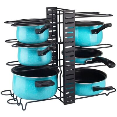 OEM Organizador De Cacerolas Y Sartenes 3 En 1 Con 8 Separadores OEM Organizador De Cacerolas Y Sartenes 3 En 1 Con 8 Separadores