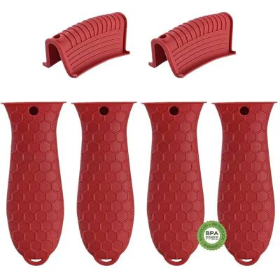 OEM Juego De Seis Fundas De Silicona Para Mangos De Ollas, Protección Contra El Calor Para Mangos De Sartenes De Hierro Fundido Y Utensilios De Cocina De Metal. - Crezuo OEM Juego De Seis Fundas De Silicona Para Mangos De Ollas, Protección Contra El Calor Para Mangos De Sartenes De Hierro Fundido Y Utensilios De Cocina De Metal. - Crezuo