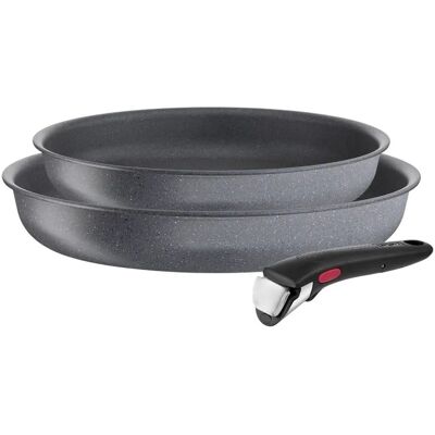 Juego De 2 Sartenes Antiadherentes De 24/28 Cm + Mango - L3969102 - Tefal - Juego De 2 Sartenes Antiadherentes De 24/28 Cm + Mango - L3969102 - Tefal -