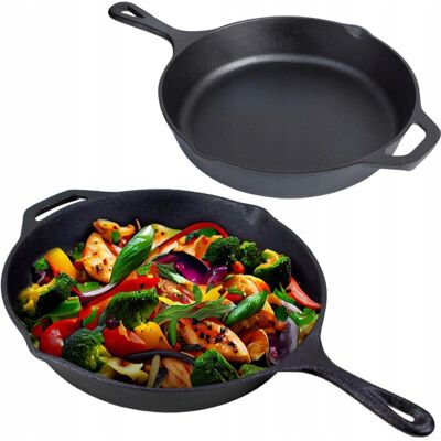 OEM Sartén Grande De Hierro Fundido De 31 Cm Para Cocina De Inducción, Fuego Y Gas. OEM Sartén Grande De Hierro Fundido De 31 Cm Para Cocina De Inducción, Fuego Y Gas.