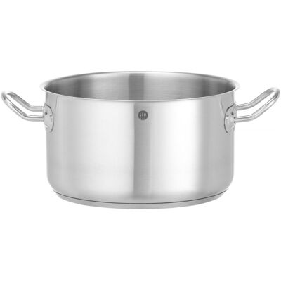 HENDI Cazuela de Acero Inoxidable - 6 L - Ø 240 mm - Compatible con Inducción HENDI Cazuela de Acero Inoxidable - 6 L - Ø 240 mm - Compatible con Inducción