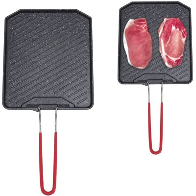 OEM Sartén Parrilla Con Mango Plegable – Aleación De Aluminio Con Revestimiento Antiadherente – 19,5 X 22,5 Cm, Negra – Ideal Para Acampar, Asar A La Parrilla Y Cocinar Tanto En Interiores Como En Exterio OEM Sartén Parrilla Con Mango Plegable – Aleación De Aluminio Con Revestimiento Antiadherente – 19,5 X 22,5 Cm, Negra – Ideal Para Acampar, Asar A La Parrilla Y Cocinar Tanto En Interiores Como En Exterio