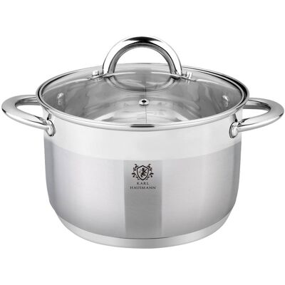 OEM Olla De Acero Inoxidable De 4 L, 22 Cm, Acero 18/0 Con Tapa, Apta Para Inducción De Gas OEM Olla De Acero Inoxidable De 4 L, 22 Cm, Acero 18/0 Con Tapa, Apta Para Inducción De Gas