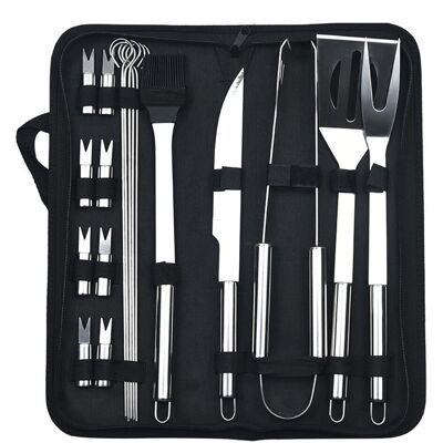 OEM Juego De 14 Utensilios De Acero Inoxidable Para Barbacoa, Kit De 18 Piezas Para Asar A La Parrilla Al Aire Libre. OEM Juego De 14 Utensilios De Acero Inoxidable Para Barbacoa, Kit De 18 Piezas Para Asar A La Parrilla Al Aire Libre.