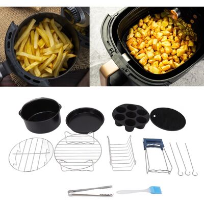 OEM Juego De Accesorios Para Freidora De Aire Caliente De 20 Cm: Sartenes Y Rejillas De Acero Inoxidable Antideslizantes, Fáciles De Limpiar. OEM Juego De Accesorios Para Freidora De Aire Caliente De 20 Cm: Sartenes Y Rejillas De Acero Inoxidable Antideslizantes, Fáciles De Limpiar.
