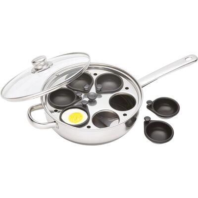 OEM Sartén Antiadherente Apta Para Inducción, Para Escalfar Huevos O Saltear, Con Capacidad Para 6 Tazas, 26 Cm (10") OEM Sartén Antiadherente Apta Para Inducción, Para Escalfar Huevos O Saltear, Con Capacidad Para 6 Tazas, 26 Cm (10")