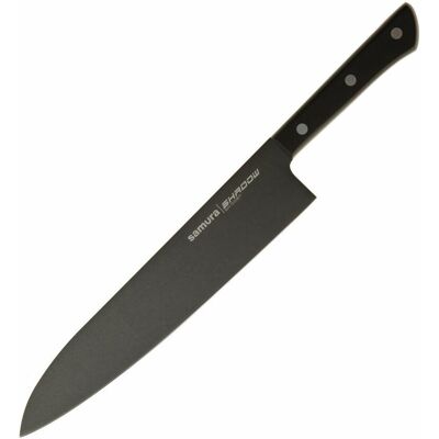 OEM Cuchillo De Chef Samura Shadow De 24 Cm, Acero Aus-8, Revestimiento Antiadherente. OEM Cuchillo De Chef Samura Shadow De 24 Cm, Acero Aus-8, Revestimiento Antiadherente.