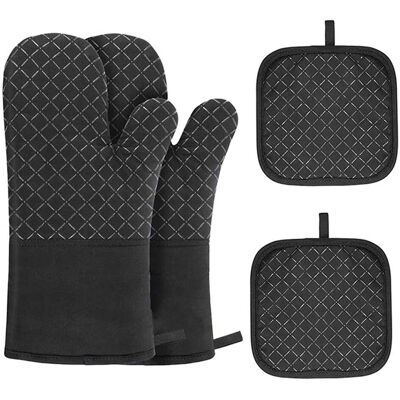 OEM Juego De Guantes De Cocina Y Agarraderas, Guantes De Horno Resistentes Al Calor, Superficie De Silicona Antideslizante, Aptos Para Usar En La Cocina, Para Cocinar, Hornear, Asar A La Parrilla, Color N OEM Juego De Guantes De Cocina Y Agarraderas, Guantes De Horno Resistentes Al Calor, Superficie De Silicona Antideslizante, Aptos Para Usar En La Cocina, Para Cocinar, Hornear, Asar A La Parrilla, Color N