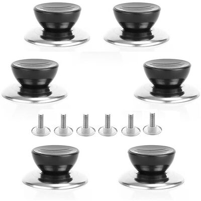 OEM Juego De 6 Pomos Universales Para Cocina,asas Para Tapas De Ollas,pomos De Repuesto Universales Para Utensilios De Cocina (sartenes Y Cacerolas) OEM Juego De 6 Pomos Universales Para Cocina,asas Para Tapas De Ollas,pomos De Repuesto Universales Para Utensilios De Cocina (sartenes Y Cacerolas)
