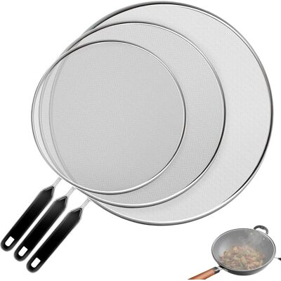 OEM Tapa Protectora Antisalpicaduras De Acero Inoxidable De 3 Piezas Para Cocina, 33 Cm/25 Cm/29 Cm, Para Una Variedad De Sartenes. OEM Tapa Protectora Antisalpicaduras De Acero Inoxidable De 3 Piezas Para Cocina, 33 Cm/25 Cm/29 Cm, Para Una Variedad De Sartenes.
