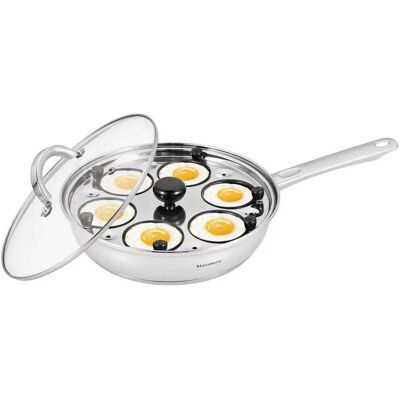 OEM Sartén De Acero Inoxidable Con Inserto Para Huevos, 24 Cm, Klausberg Kb-7607 OEM Sartén De Acero Inoxidable Con Inserto Para Huevos, 24 Cm, Klausberg Kb-7607