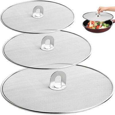 OEM Un Juego De 3 Protectores Antisalpicaduras, Aptos Para Diferentes Sartenes, Con Tamaños Respectivos De 33 Cm, 29 Cm Y 25 Cm. OEM Un Juego De 3 Protectores Antisalpicaduras, Aptos Para Diferentes Sartenes, Con Tamaños Respectivos De 33 Cm, 29 Cm Y 25 Cm.