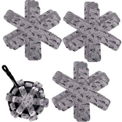 OEM Juego De 9 Protectores Para Sartenes Y Ollas, Salvamanteles, Protectores Antiarañazos, 3 Tamaños (26/36/38 Cm), Gris-crezuo OEM Juego De 9 Protectores Para Sartenes Y Ollas, Salvamanteles, Protectores Antiarañazos, 3 Tamaños (26/36/38 Cm), Gris-crezuo