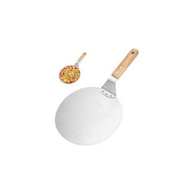 OEM Pala Para Pizza, Pala Para Pizza De Acero Inoxidable, Pala Redonda De 25 Cm Con Mango De Madera Y Bandeja De Metal De Acero Inoxidable, Espátula Ideal Para Pizza, Pan Y Pasteles, Color Plata - Crezuo OEM Pala Para Pizza, Pala Para Pizza De Acero Inoxidable, Pala Redonda De 25 Cm Con Mango De Madera Y Bandeja De Metal De Acero Inoxidable, Espátula Ideal Para Pizza, Pan Y Pasteles, Color Plata - Crezuo