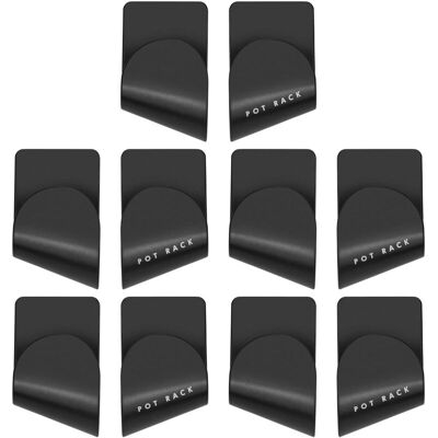 OEM Juego De 5 Pares De Soportes Autoadhesivos Para Tapas, Soporte De Pared Para Tapas De Ollas, Organizador De Ollas Para Utensilios De Cocina (negro) - Crezuo OEM Juego De 5 Pares De Soportes Autoadhesivos Para Tapas, Soporte De Pared Para Tapas De Ollas, Organizador De Ollas Para Utensilios De Cocina (negro) - Crezuo