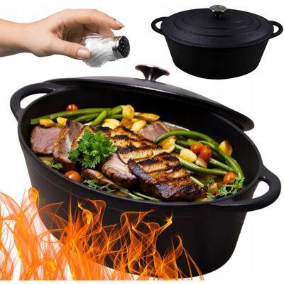 OEM Bandeja Grande De Hierro Fundido De 4,5 L Para Asar Gansos En Horno De Inducción OEM Bandeja Grande De Hierro Fundido De 4,5 L Para Asar Gansos En Horno De Inducción