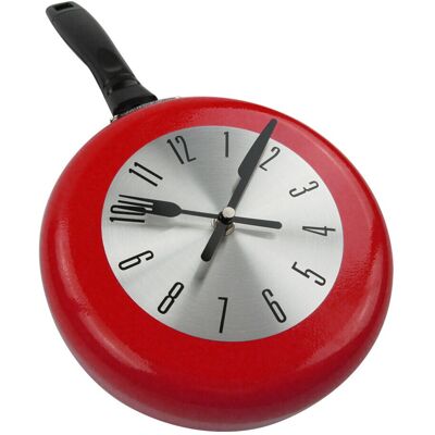 OEM Reloj De Pared Con Forma De Sartén, De Aluminio, Reloj Colgante Decorativo, 20 Cm (8 Pulgadas), Rojo. OEM Reloj De Pared Con Forma De Sartén, De Aluminio, Reloj Colgante Decorativo, 20 Cm (8 Pulgadas), Rojo.