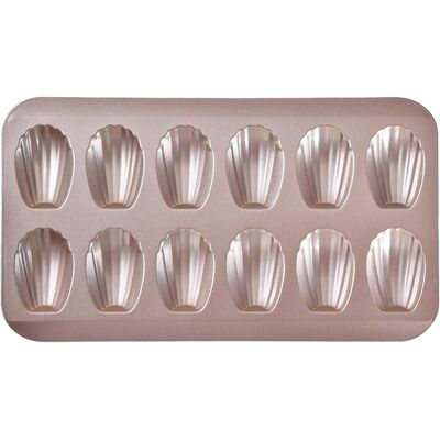 OEM Molde Antiadherente Para Madeleines, 12 Cavidades De Acero Inoxidable Para Hornear, Resistente A La Deformación (color Oro Champán). OEM Molde Antiadherente Para Madeleines, 12 Cavidades De Acero Inoxidable Para Hornear, Resistente A La Deformación (color Oro Champán).