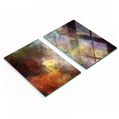 OEM Juego De Tablas De Cocina De Vidrio Templado Con Estampado Cosmos 2x40x52 Cm OEM Juego De Tablas De Cocina De Vidrio Templado Con Estampado Cosmos 2x40x52 Cm