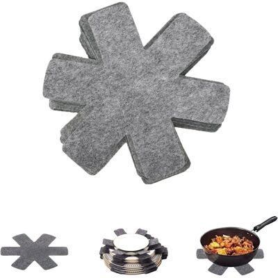 OEM Protectores Para Sartenes – Paquete De 10 (26 Cm) – Almohadillas De Fieltro Antideslizantes Para Tefal, Wmf, Elo – Salvamanteles – Soporte Para Sartenes – Gris OEM Protectores Para Sartenes – Paquete De 10 (26 Cm) – Almohadillas De Fieltro Antideslizantes Para Tefal, Wmf, Elo – Salvamanteles – Soporte Para Sartenes – Gris