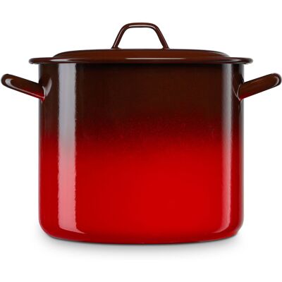 Briebe Ignea Olla Alta Cocina Inducción 26cm, Cazuela 11l Con Tapa Acero Esmaltado, Fuego, Horno Vintage Rojo Briebe Ignea Olla Alta Cocina Inducción 26cm, Cazuela 11l Con Tapa Acero Esmaltado, Fuego, Horno Vintage Rojo
