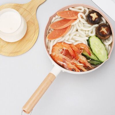 OEM Cacerola Antiadherente Con Tapa, 20 Cm, Aluminio, Cacerola Pequeña, Para Fideos Instantáneos, Comida Para Bebés, Blanca OEM Cacerola Antiadherente Con Tapa, 20 Cm, Aluminio, Cacerola Pequeña, Para Fideos Instantáneos, Comida Para Bebés, Blanca