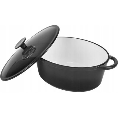 OEM Asador De Hierro Fundido Esmaltado De 6,4 L De Profundidad Con Cuello De Cisne Y Tapa, Apto Para Inducción A Gas. OEM Asador De Hierro Fundido Esmaltado De 6,4 L De Profundidad Con Cuello De Cisne Y Tapa, Apto Para Inducción A Gas.