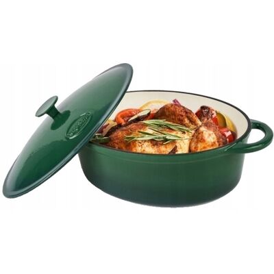 OEM Asador De Hierro Fundido Esmaltado De 6,4 L De Profundidad Con Cuello De Cisne Y Tapa, Apto Para Inducción A Gas. OEM Asador De Hierro Fundido Esmaltado De 6,4 L De Profundidad Con Cuello De Cisne Y Tapa, Apto Para Inducción A Gas.