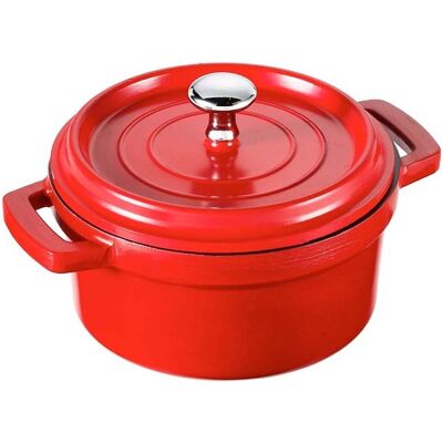 Lacor - Cacerola Con Tapa Aluminio Fundido Rojo 6.7l 28 Cm X 11.5 Cm Olla Profesional Antiadherente Lacor - Cacerola Con Tapa Aluminio Fundido Rojo 6.7l 28 Cm X 11.5 Cm Olla Profesional Antiadherente