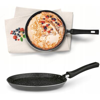 OEM Sartén Antiadherente Para Tortitas, Apta Para Inducción, 24 Cm, Mármol Gris. OEM Sartén Antiadherente Para Tortitas, Apta Para Inducción, 24 Cm, Mármol Gris.