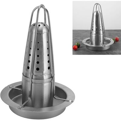 OEM Asador Vertical De Acero Inoxidable, 1 Juego De Asadores De Pollo (5 Piezas) Soporte Portátil Y Extraíble Para Asador De Parrilla OEM Asador Vertical De Acero Inoxidable, 1 Juego De Asadores De Pollo (5 Piezas) Soporte Portátil Y Extraíble Para Asador De Parrilla