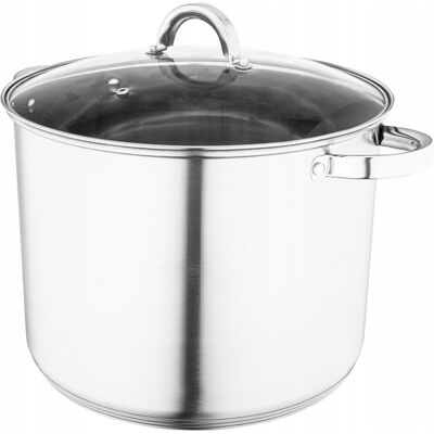 Lumarko - Lumarko Garnek Wysoki Nierdz. 30cm 15L - Glass Lid - Olla Lumarko - Lumarko Garnek Wysoki Nierdz. 30cm 15L - Glass Lid - Olla