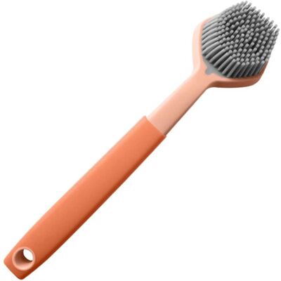 OEM Cepillo De Silicona Para Lavar Platos Con Mango, Cepillo De Limpieza De Cocina, Apto Para Fregaderos, Ollas Y Sartenes, Herramienta De Limpieza - Rojo. OEM Cepillo De Silicona Para Lavar Platos Con Mango, Cepillo De Limpieza De Cocina, Apto Para Fregaderos, Ollas Y Sartenes, Herramienta De Limpieza - Rojo.
