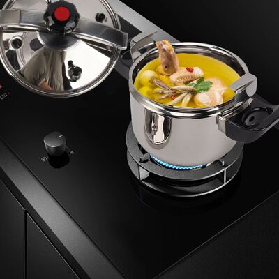 OEM Olla A Presión De Acero Inoxidable De 22 Litros (36 Cm) Con Doble Fondo, Antiexplosiva, Para Cocinas De Gas E Inducción. OEM Olla A Presión De Acero Inoxidable De 22 Litros (36 Cm) Con Doble Fondo, Antiexplosiva, Para Cocinas De Gas E Inducción.
