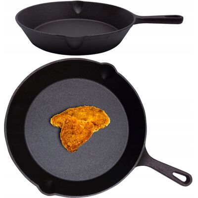 OEM Sartén Grande De Hierro Fundido De 25 Cm Para Cocina De Inducción, Fuego Y Gas. OEM Sartén Grande De Hierro Fundido De 25 Cm Para Cocina De Inducción, Fuego Y Gas.