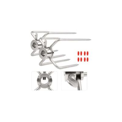 OEM Pinzas Para Carne Para Asador, Brochetas De Acero Inoxidable Para Asar A La Parrilla, 12,5 Mm De Diámetro, Con Tornillo De Bloqueo Y Tapa Protectora Roja. OEM Pinzas Para Carne Para Asador, Brochetas De Acero Inoxidable Para Asar A La Parrilla, 12,5 Mm De Diámetro, Con Tornillo De Bloqueo Y Tapa Protectora Roja.