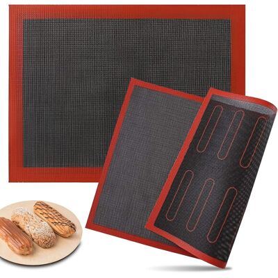 OEM Juego De 2 Tapetes De Silicona Para Hornear, Aptos Para Horno, De 40 X 30 Cm, Tapetes De Silicona De Doble Cara, Microperforados, Antiadherentes, Reutilizables, Adecuados Para Hornear Pan, Galletas, P OEM Juego De 2 Tapetes De Silicona Para Hornear, Aptos Para Horno, De 40 X 30 Cm, Tapetes De Silicona De Doble Cara, Microperforados, Antiadherentes, Reutilizables, Adecuados Para Hornear Pan, Galletas, P