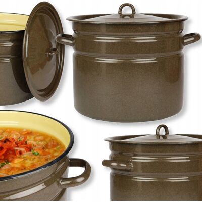 OEM Olla Esmaltada De 20 L Con Tapa, Powidlak, Olla Alta Para Grandes, Zumo Xxl OEM Olla Esmaltada De 20 L Con Tapa, Powidlak, Olla Alta Para Grandes, Zumo Xxl