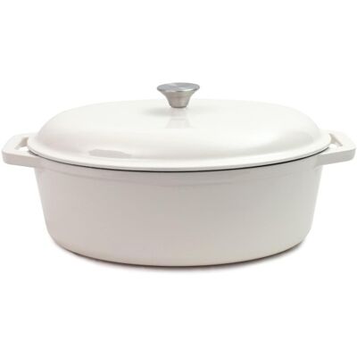 OEM Olla Ovalada De Hierro Fundido Tierra De 36 Cm Y 7,5 L, Color Crema Nois OEM Olla Ovalada De Hierro Fundido Tierra De 36 Cm Y 7,5 L, Color Crema Nois
