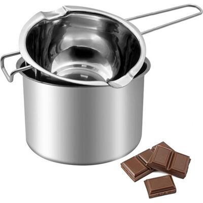 OEM Sartén De Acero Inoxidable Para Fundir, 600 Ml, Incluye Olla De 16 Cm, Recipiente Para Fundir Acero Inoxidable, Baño María, Plateado OEM Sartén De Acero Inoxidable Para Fundir, 600 Ml, Incluye Olla De 16 Cm, Recipiente Para Fundir Acero Inoxidable, Baño María, Plateado