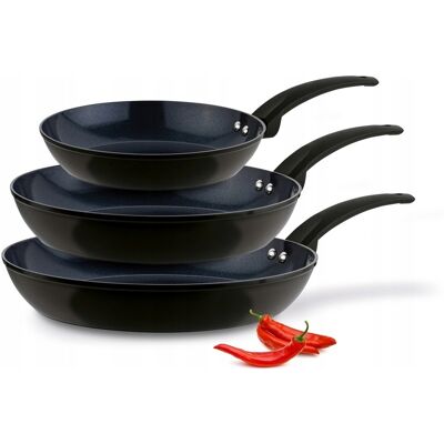 OEM Juego De 3 Sartenes De Cerámica Para Cocinas De Gas E Inducción Konighofer Triste 20/24/28 OEM Juego De 3 Sartenes De Cerámica Para Cocinas De Gas E Inducción Konighofer Triste 20/24/28