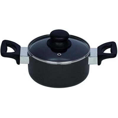 UNBEKANNT Riess Aluminio Reventon Olla De Carne Con Tapa De Vidrio Ø20 Inducción UNBEKANNT Riess Aluminio Reventon Olla De Carne Con Tapa De Vidrio Ø20 Inducción